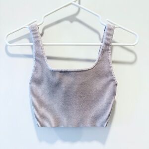 Aritzia Babaton Sculpt Knit Squareneck Cropped Tank pink size XS